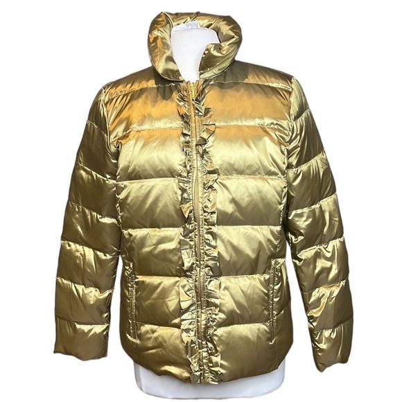Talbots Jackets & Coats Talbots The Puffer Bright Metallic Gold